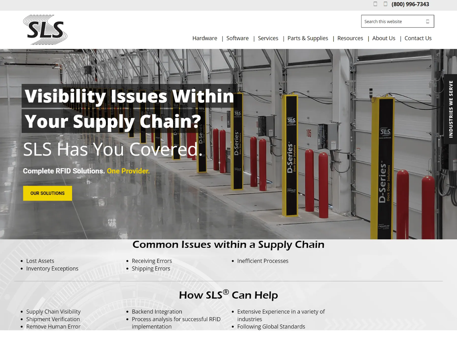 SLSRFID old website - high cognitive load