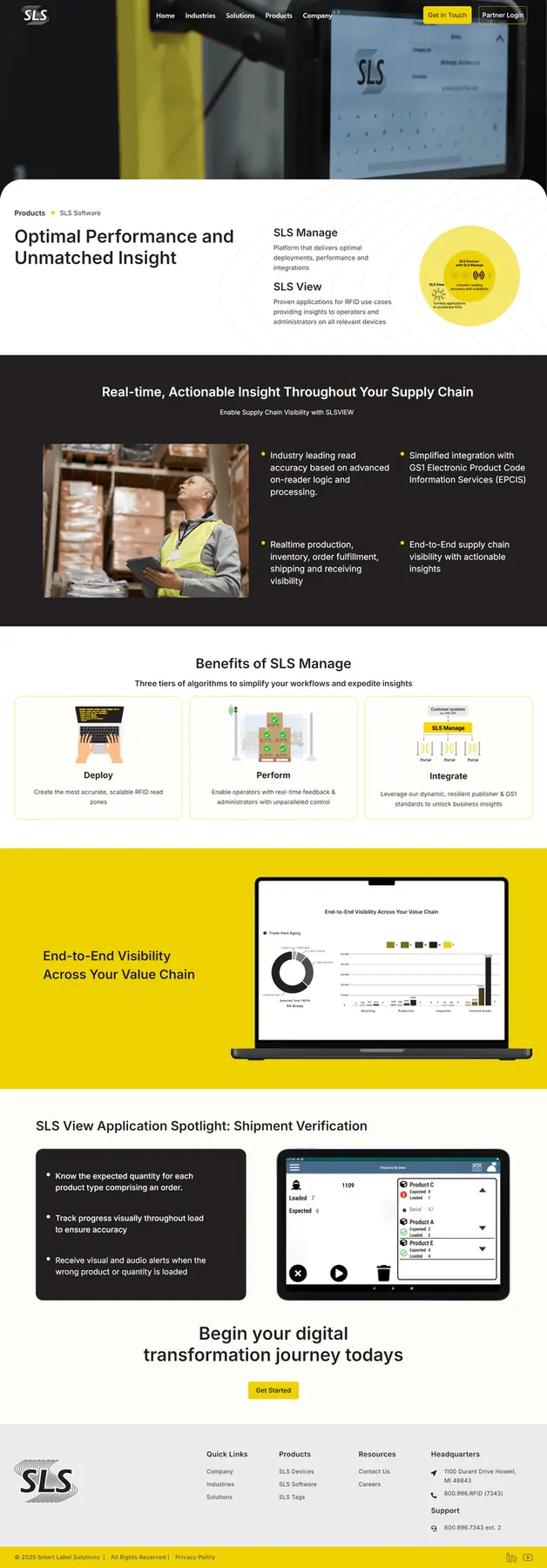 Product page and responsive system