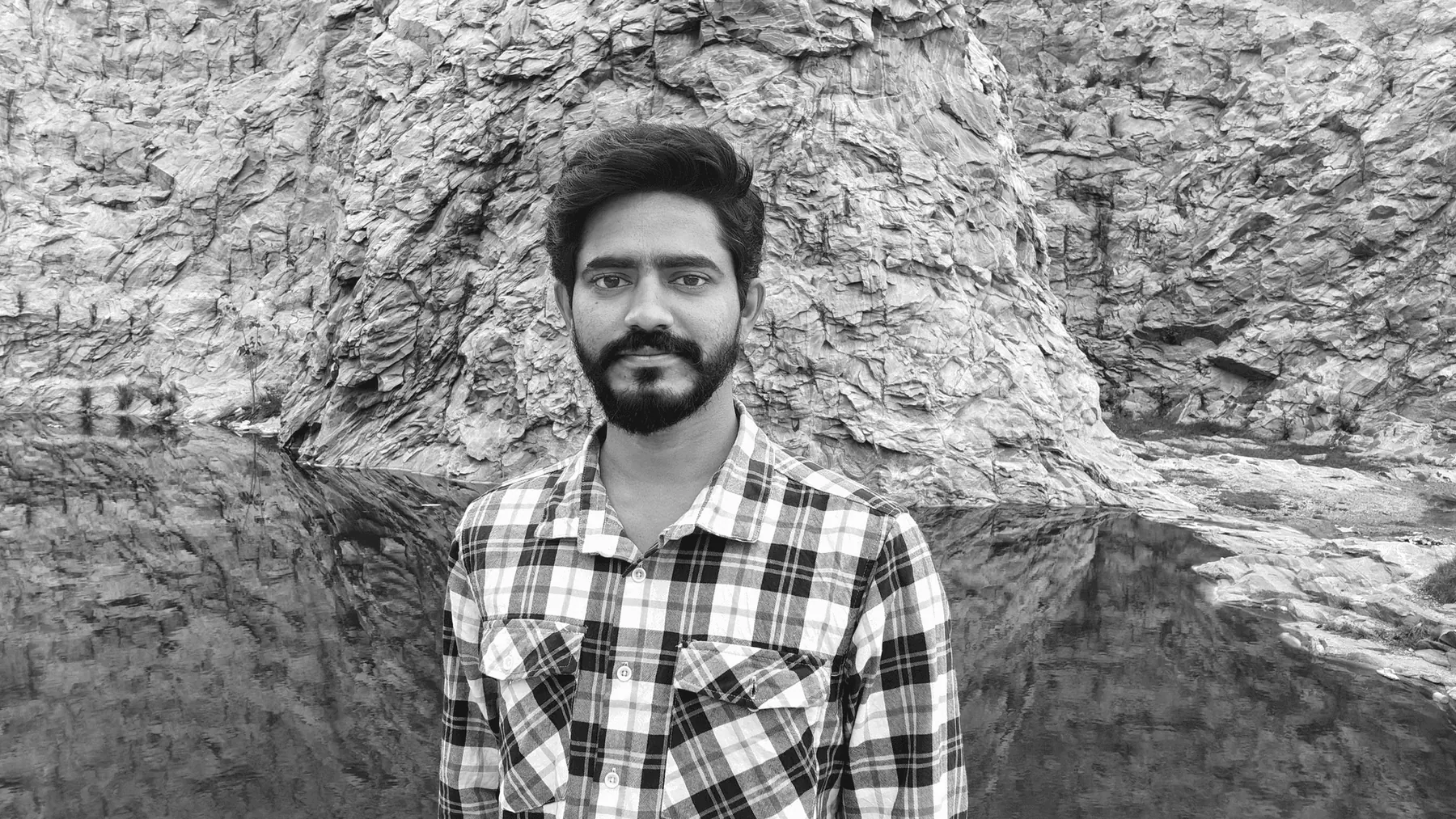 Mithun M - black and white portrait