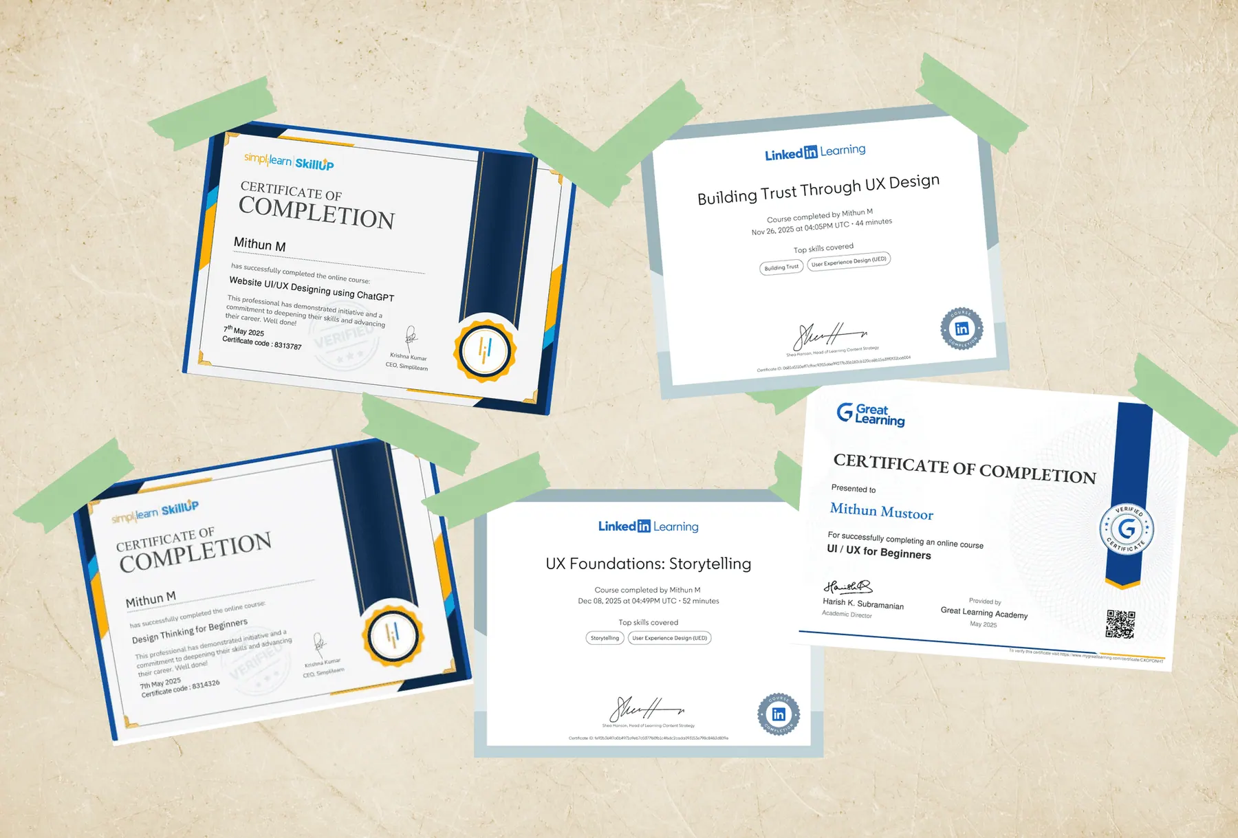 Certifications collage